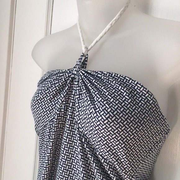 Tommy Bahama Navy and White Printed Halter Dress - Picture 4 of 8